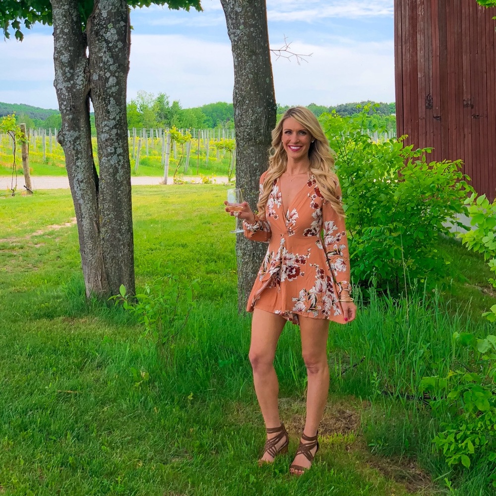 Floral Long Sleeve Romper